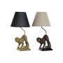 Lampe de bureau DKD Home Decor Noir Beige Doré Métal Résine Singe (32.5 x 30 x 60 cm) (2 pcs)