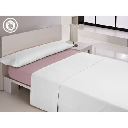 Sábana Bajera Ajustable Happy Home LISOS COTTON Fucsia Cama de 150