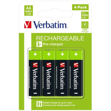 Piles Rechargeables Verbatim 49517 2500 mAh 1,2 V