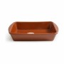 Fuente de Cocina Inde Vitro Azofra Barro cocido Rectangular 35 x 25 x 6 cm (4 Unidades)