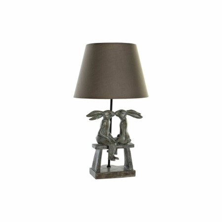 Lampe de bureau DKD Home Decor Gris Polyester Lapin Résine (30.5 x 30.5 x 53 cm)