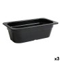 Fuente de Cocina Inde Negro 32,5 x 17,6 x 10 cm (3 Unidades)