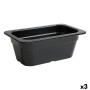 Fuente de Cocina Inde Negro 26,5 x 16,2 x 10 cm (3 Unidades)