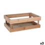 Boîte de rangement Inde Bambou 26,5 x 16,2 x 10 cm (3 Unités)