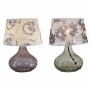 Lampe de bureau DKD Home Decor Verre Polyester Fleurs (25 x 25 x 32 cm) (2 pcs)