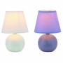 Lampe de bureau DKD Home Decor Lila Polyester Blanc Grès (14 x 14 x 20 cm) (2 pcs)