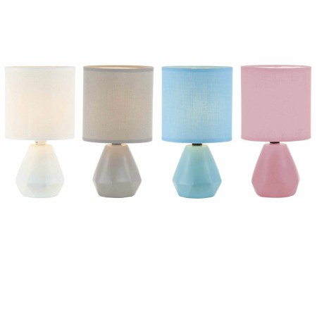 Lampe de bureau DKD Home Decor Polyester Grès (4 pcs) (14 x 14 x 24 cm)