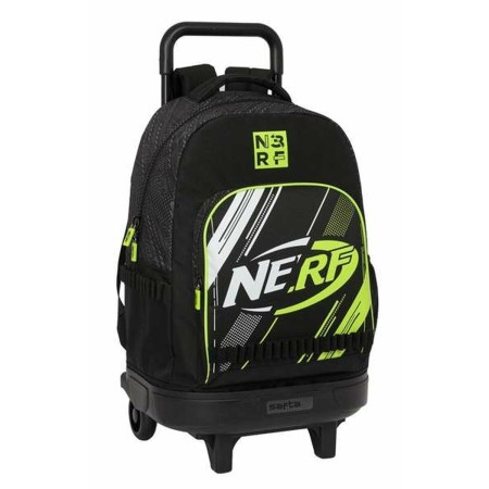 Mochila Escolar con Ruedas Nerf Get Ready Negro 33 x 45 x 22 cm