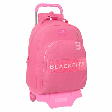 Mochila Escolar con Ruedas BlackFit8 Glow Up Rosa 32 x 42 x 15 cm