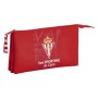 Portatodo Triple Real Sporting de Gijón Rojo 22 x 12 x 3 cm