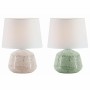 Lampe de bureau DKD Home Decor Céramique Gris Polyester Vert (21 x 21 x 29 cm) (2 pcs)