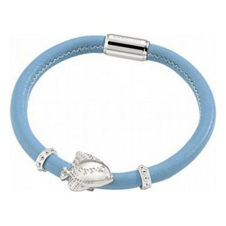 Bracelet Femme avec Cristaux Morellato SADZ06 Bleu Cuir Verre Acier Argenté (19,5 cm)