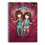 Libreta de Anillas Gorjuss Fireworks Granate 15,5 x 22 x 1 cm