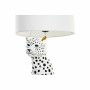 Lampe de bureau DKD Home Decor Noir Blanc Léopard Colonial 220 V 50 W (33 x 33 x 71 cm)