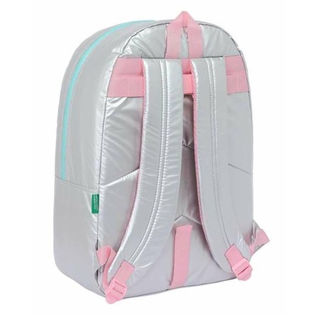 Cartable Benetton Argenté Rembourré