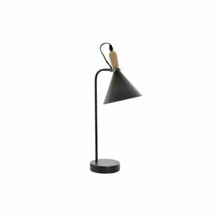 Lampe de bureau DKD Home Decor Noir Métal Bois 15 W Bois MDF (16 x 24 x 46 cm)