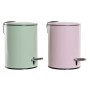 Corbeille à papier DKD Home Decor Vert Rose Métal (3 L) (2 pcs) (23 x 17 x 23 cm)