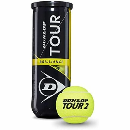 Balles de Tennis Brilliance Dunlop 601326 Jaune Noir (3 pcs)