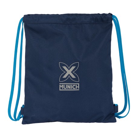 Bolsa Mochila con Cuerdas Munich Azul 35 x 1 x 40 cm