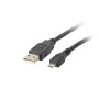 Cable USB a micro USB Lanberg CA-USBM-10CC-0010-BK Negro 1 m (1 unidad)