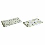 Tissu de cuisine DKD Home Decor Blanc Vert Fibre (2 pcs)