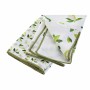 Ensemble de Chiffons DKD Home Decor Blanc Vert Fibre (2 pcs)