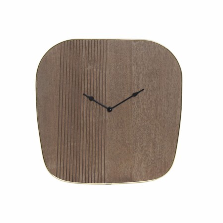 Horloge Murale DKD Home Decor Marron Bois Métal Doré (39 x 3.5 x 38 cm)