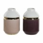 Vase DKD Home Decor Lila Grès Mauve Glam (12 x 12 x 18.5 cm) (2 pcs)