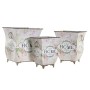 Cache-pot DKD Home Decor Rose Métal (3 pcs)