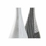 Vase DKD Home Decor Blanc Noir Résine Moderne Gris clair (2 pcs) (17 x 14 x 58.5 cm)