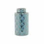 Vase DKD Home Decor Porcelaine Turquoise Oriental (17 x 17 x 32 cm)