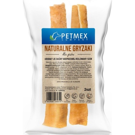 Snack para Perros Petmex Rolled Pork Skin Croquet Cerdo 150 g