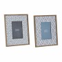 Cadre photo DKD Home Decor 8424001836192 Verre Mosaïque Naturel Bleu Bois MDF méditerranéen (20 x 0,8 x 25 cm) (2 Unités)