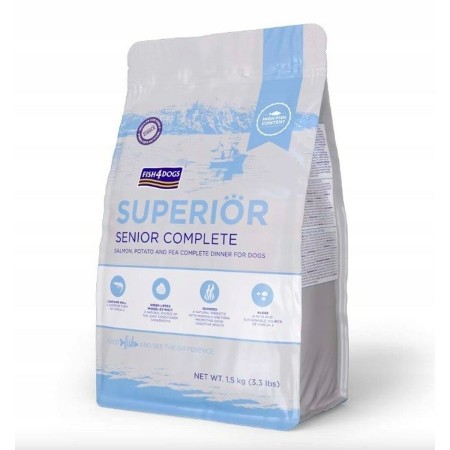 Nourriture FISH4DOGS Superior Senior Complete Medium Salmon Saumon 1,5 Kg