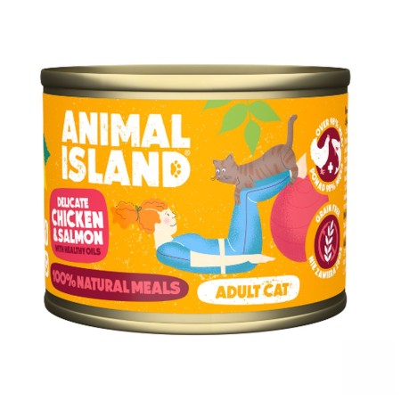 Comida para gato ANIMAL ISLAND Adult cat Pollo Salmón 200 g