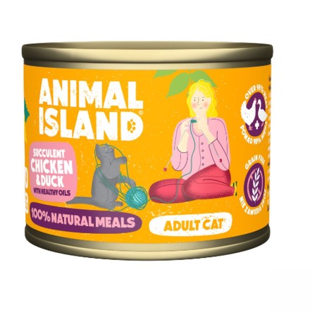 Comida para gato ANIMAL ISLAND Adult cat Pollo Pato 200 g