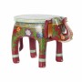 Table d'appoint DKD Home Decor Marron Multicouleur Acrylique Bois de manguier Eléphant (45 x 34 x 34 cm)