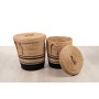 Lot de paniers Romimex Noir Naturel Corde 40 x 45 x 40 cm 2 Pièces