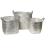Lot de paniers Romimex Argenté Fibre naturelle 43 x 43 x 43 cm 3 Pièces