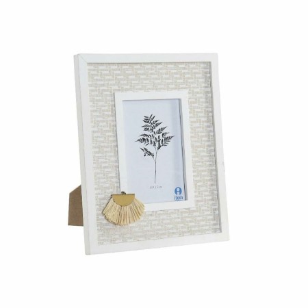 Cadre photo DKD Home Decor S3021573 Verre Beige Bois Blanc Boho (21,5 x 1,8 x 26,5 cm)