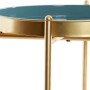 Table d'appoint DKD Home Decor Doré Métal Turquoise (33 x 33 x 40 cm)