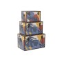 Coffre DKD Home Decor Toile Tropical Bois MDF (59.5 x 35.5 x 35.5 cm) (3 pcs)