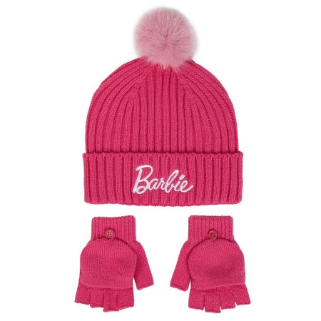 Bonnet et gants Barbie Rose