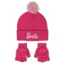 Gorro y Guantes Barbie Rosa