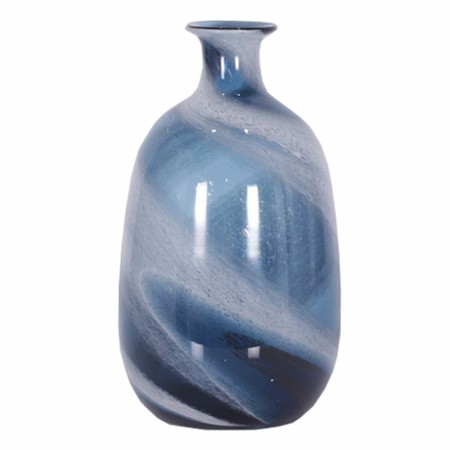 Vase DKD Home Decor Verre Bleu Moderne (19 x 19 x 34 cm)