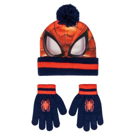 Bonnet et gants Spider-Man Rouge