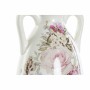 Vase DKD Home Decor Céramique Rose Blanc Shabby Chic (13 x 13 x 35 cm)