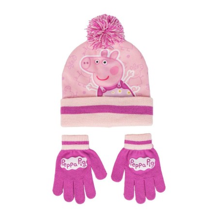 Bonnet et gants Peppa Pig Rose