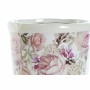 Vase DKD Home Decor Blanc Rose Shabby Chic (14 x 14 x 25 cm)