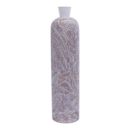 Vase DKD Home Decor Blanc Résine Tropical (14 x 14 x 60 cm)